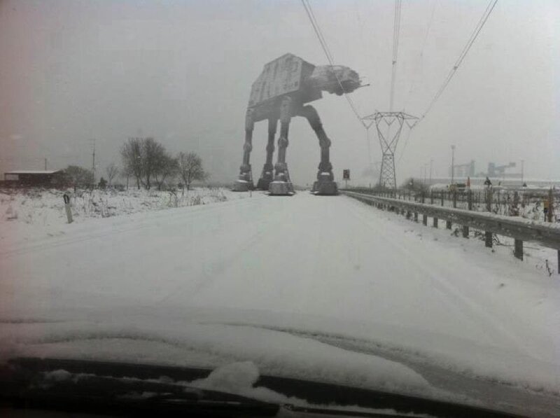 AT-AT in snowy landscape