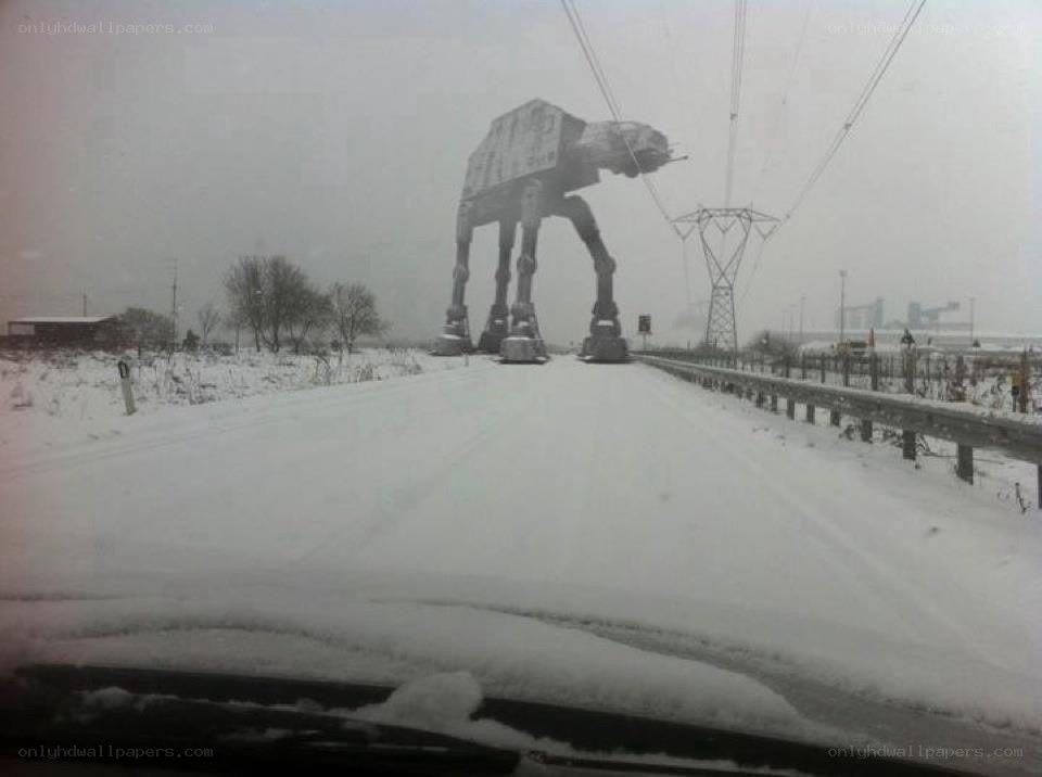 AT-AT in snowy landscape