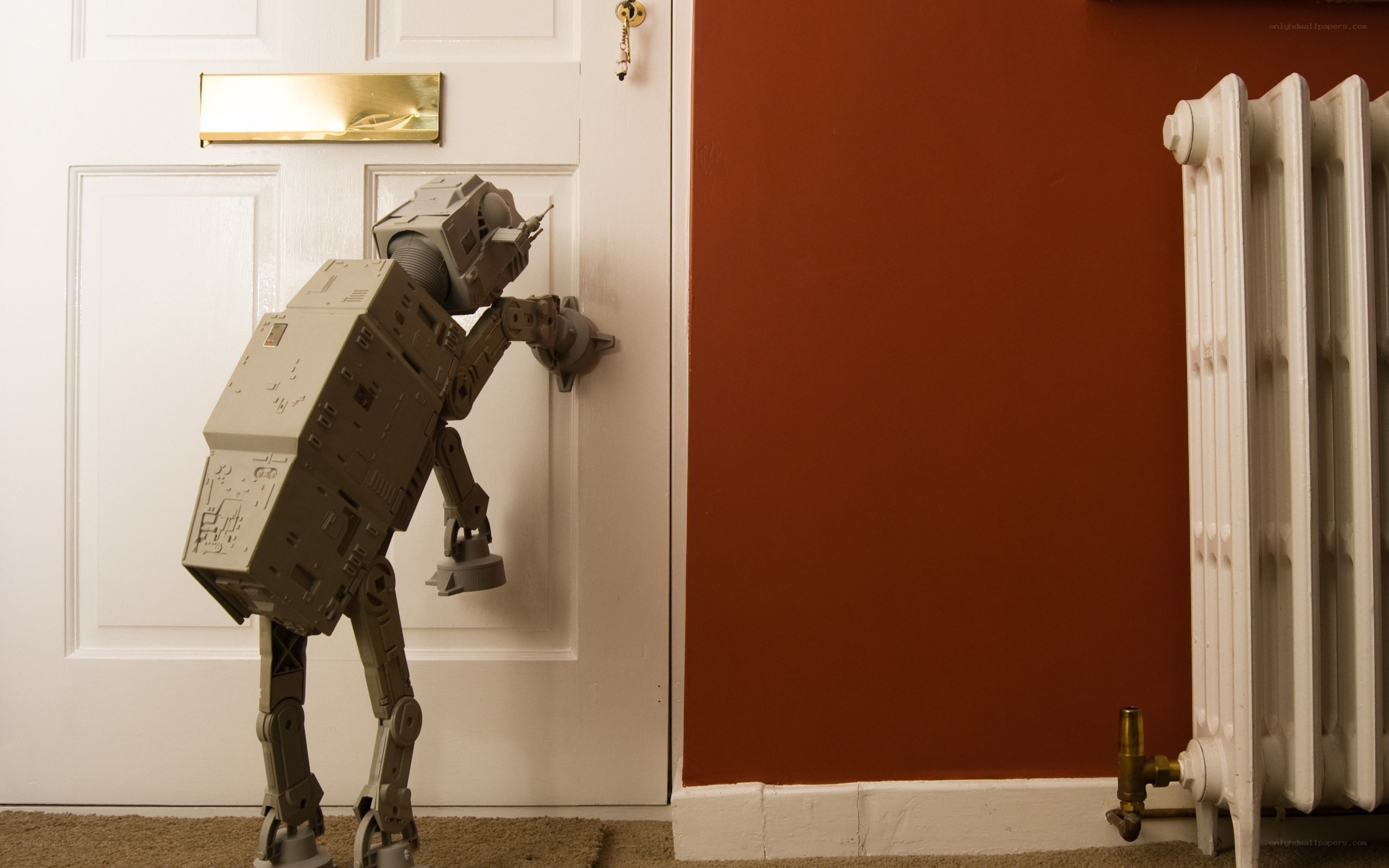 AT-AT model at a door