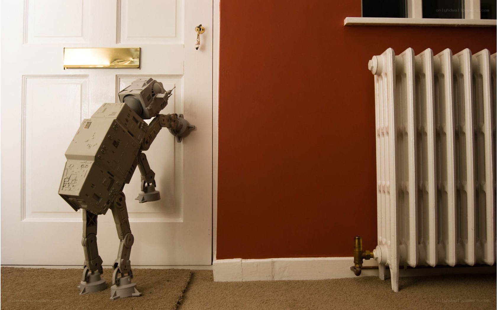 AT-AT model at front door