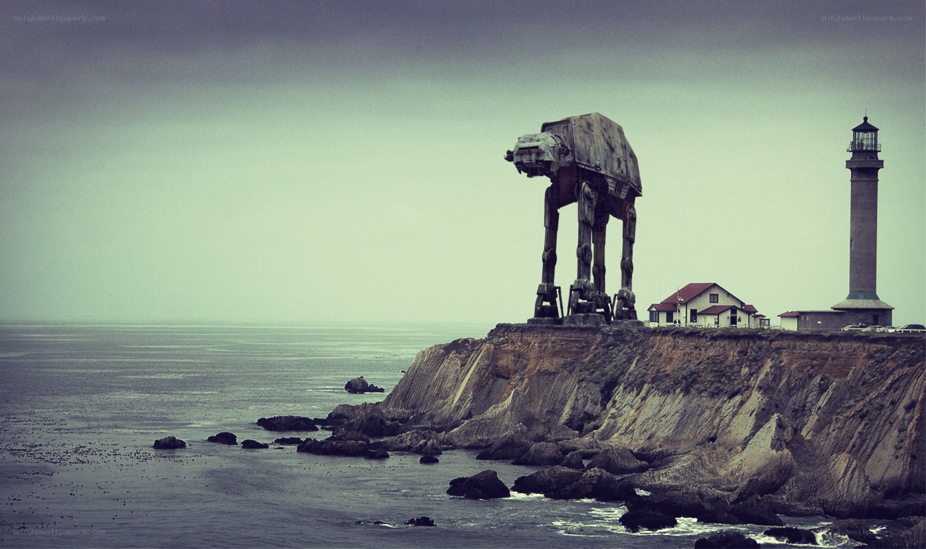 AT-AT on a cliffside