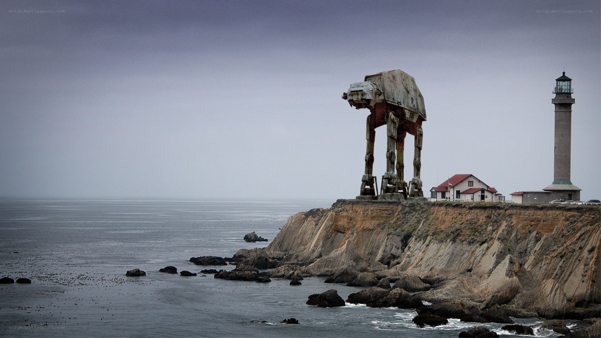 AT-AT on a cliffside