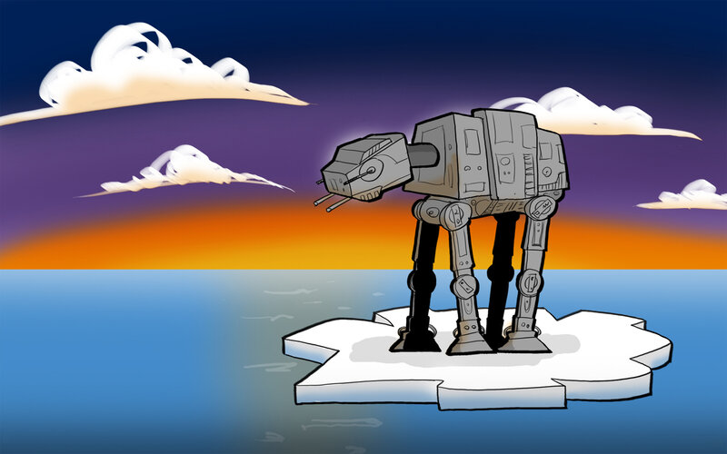 AT-AT on an ice floe