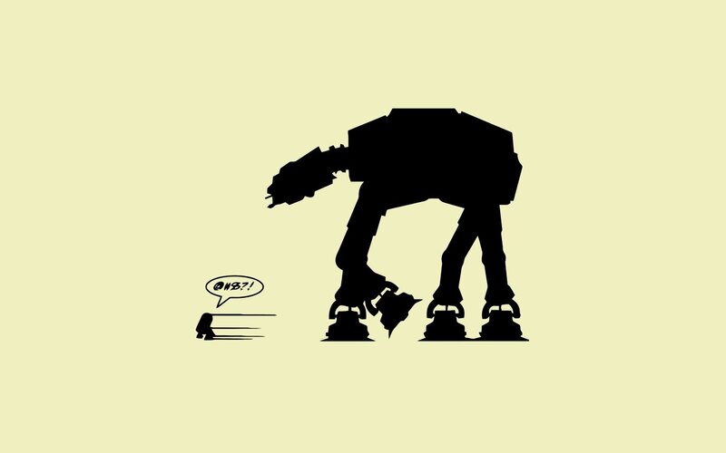 AT-AT Walker and Soldier — Black