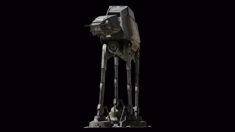 AT-AT Walker — Gray, Dramatic, 3d Render, Robot