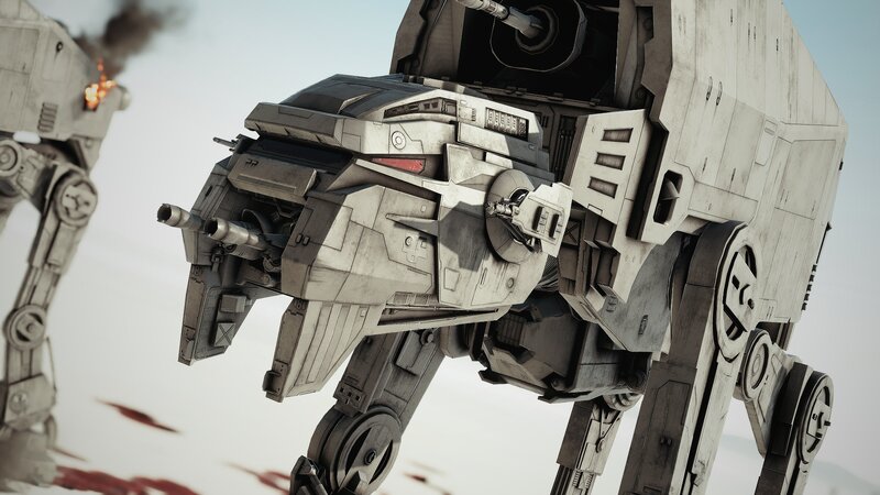 AT-AT Walker — Gray, Dramatic, 3d Render