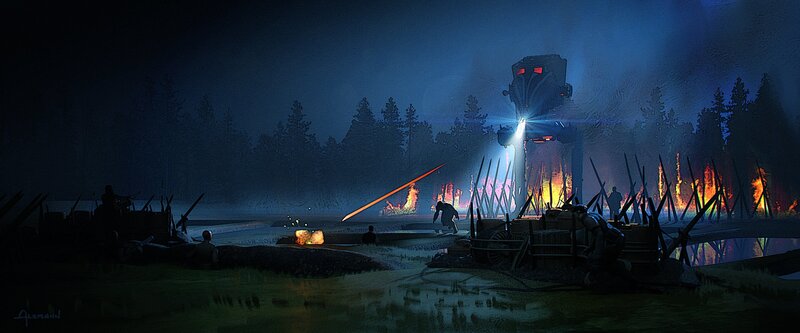 AT-AT Walker in Forest — Blue