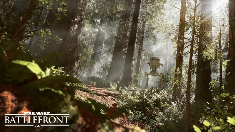 AT-AT Walker in Forest — Green