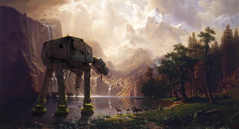 AT-AT Walker in Lake — Green