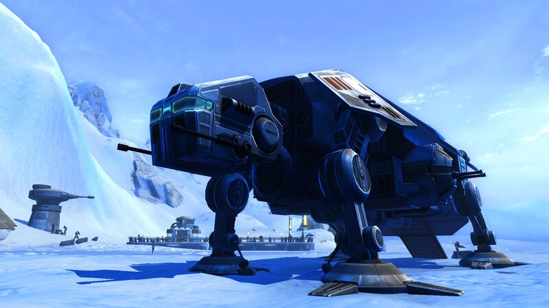 AT-AT walker in snowy landscape