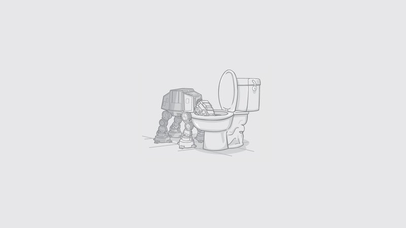 AT-AT Walker in Toilet — Gray