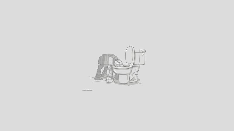 AT-AT Walker in Toilet