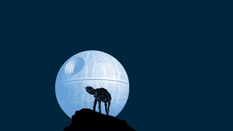 AT-AT Walker on Hill — Blue