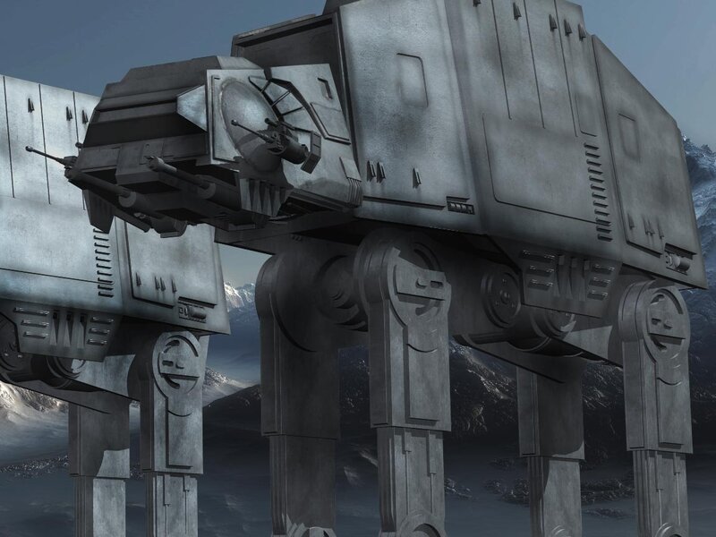 AT-AT walker on snowy planet