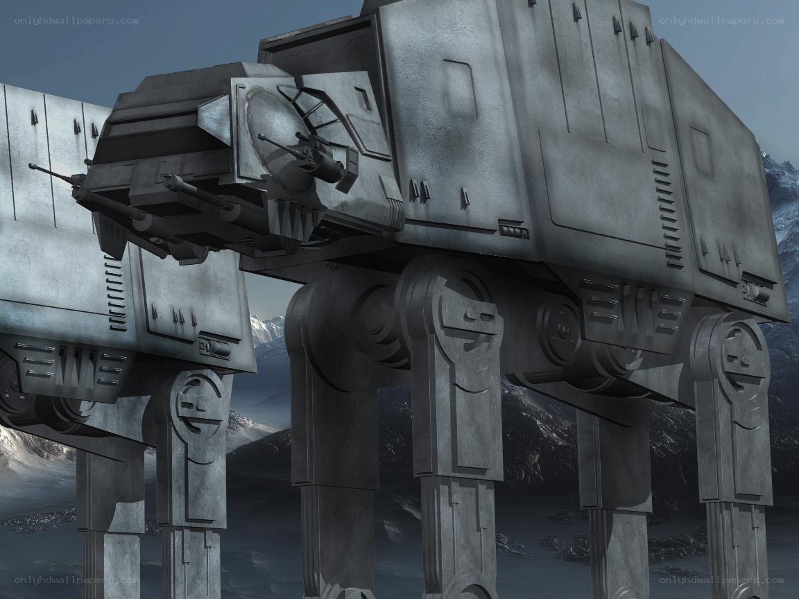 AT-AT walker on snowy planet