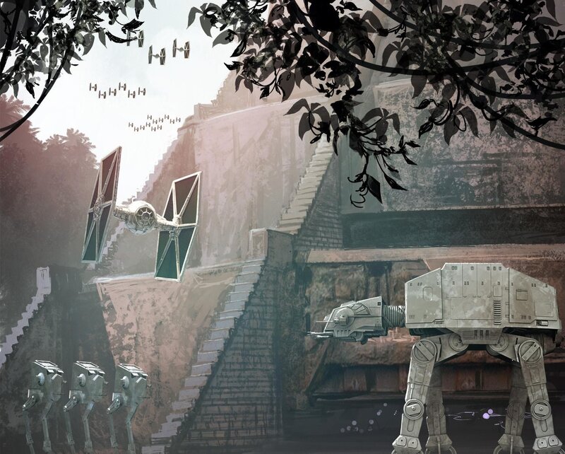 AT-AT Walkers and TIE Fighters
