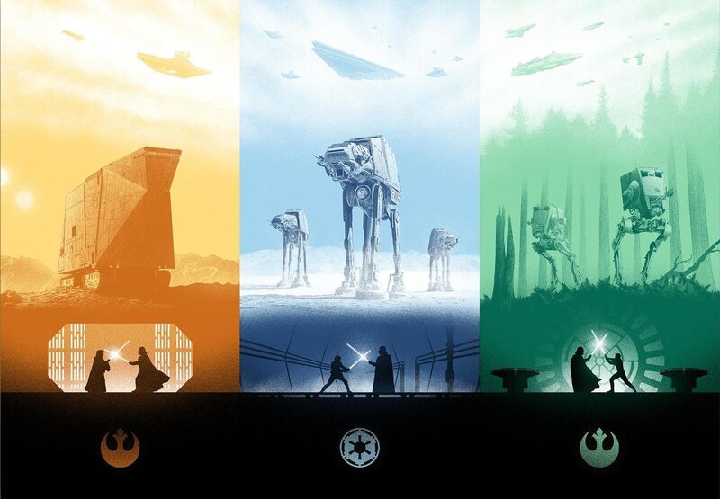 AT-AT Walkers in Battle — Orange