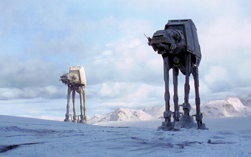 AT-AT Walkers in Snow — White, Dramatic