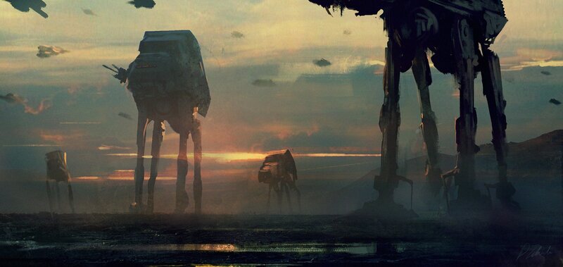 AT-AT Walkers on Desert