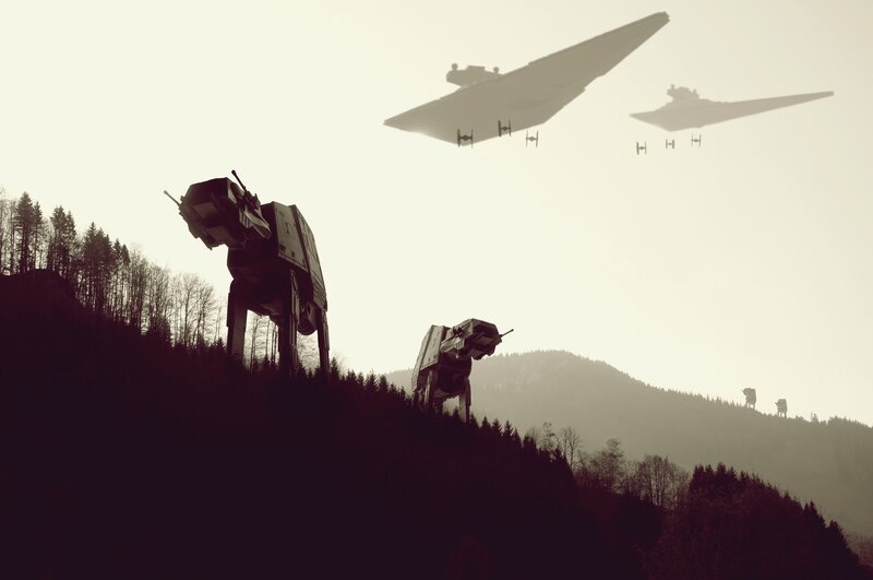 AT-AT Walkers on Hill