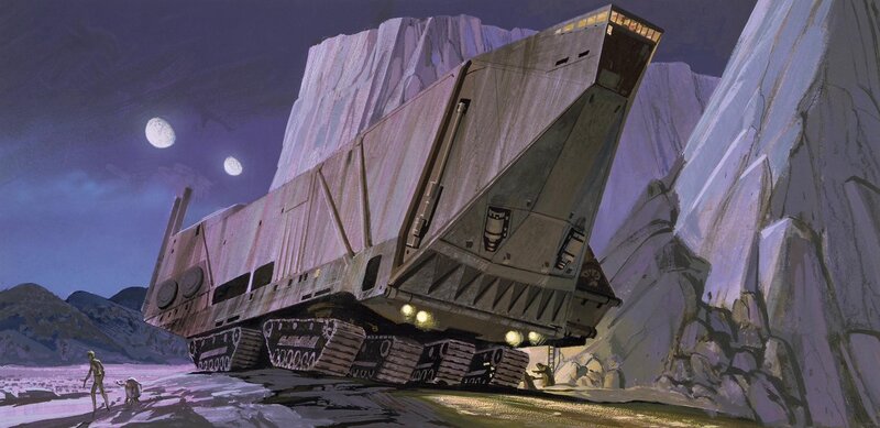 AT-TE walker on alien planet