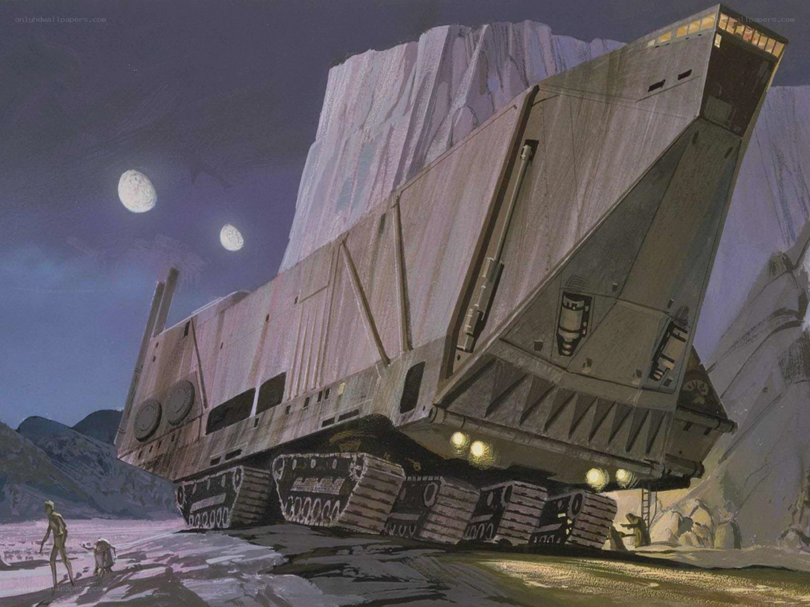 AT-TE walker on alien planet