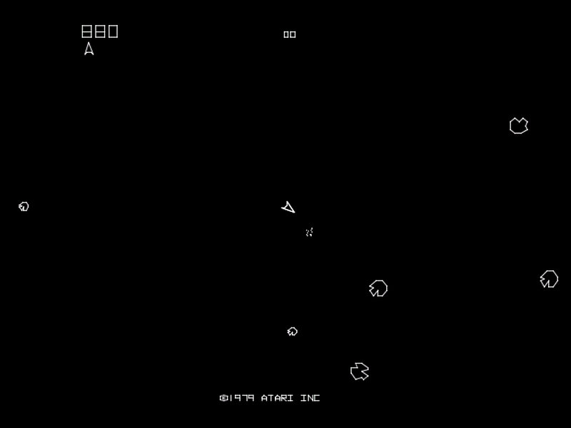 Atari Asteroids game screen
