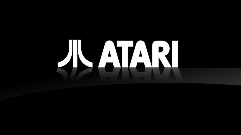 Atari Logo — Black, Minimalist