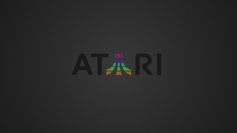Atari Logo — Black, Minimalist, Vector Art, Multicolor