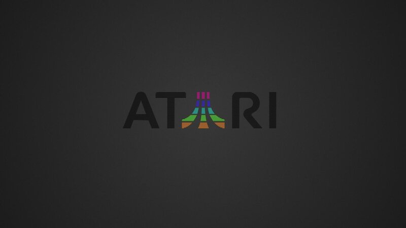 Atari Logo — Black, Neutral, Minimalist