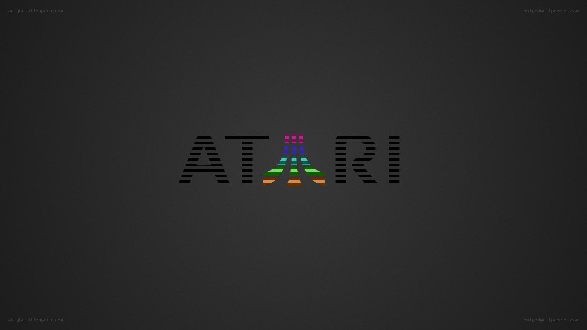 Atari logo on dark background