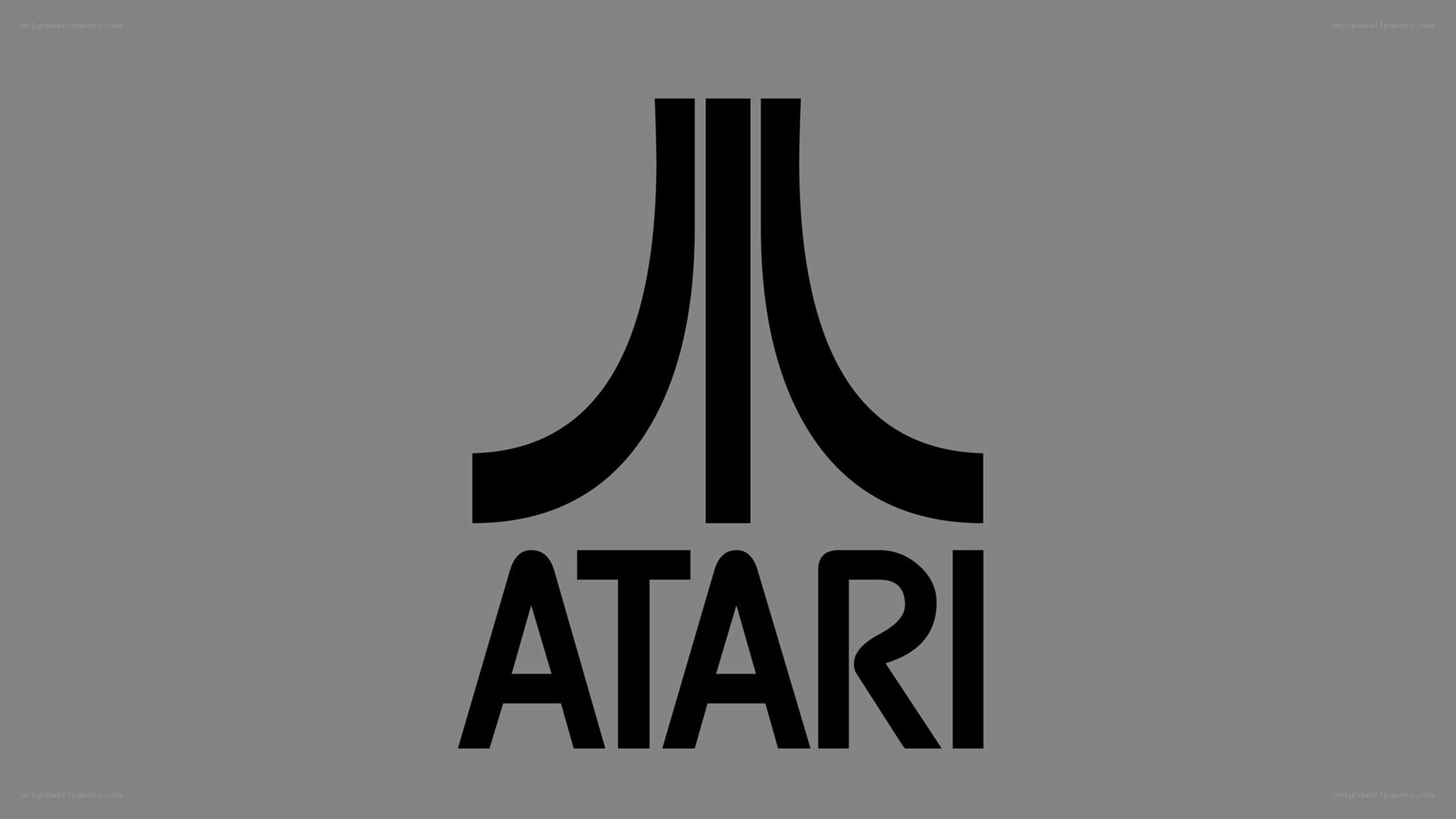 Atari logo on gray background