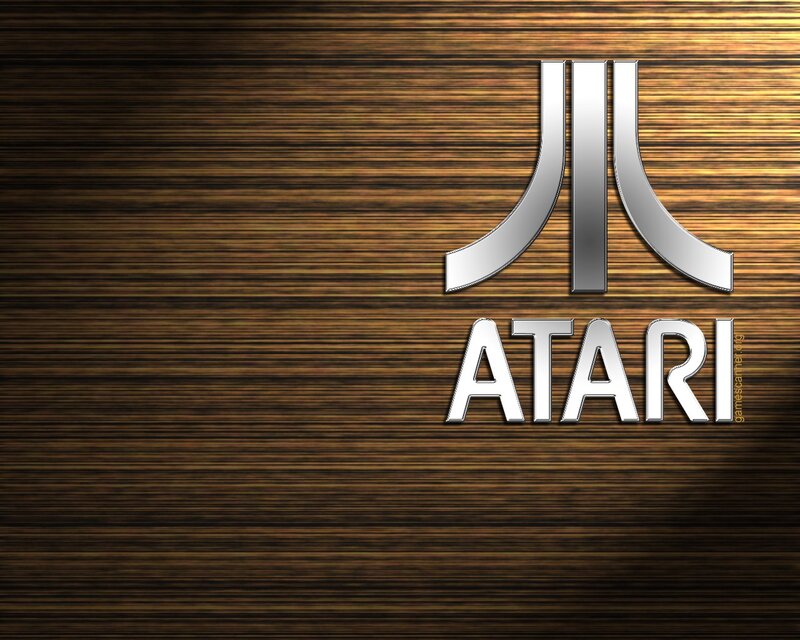 Atari Logo on Wood