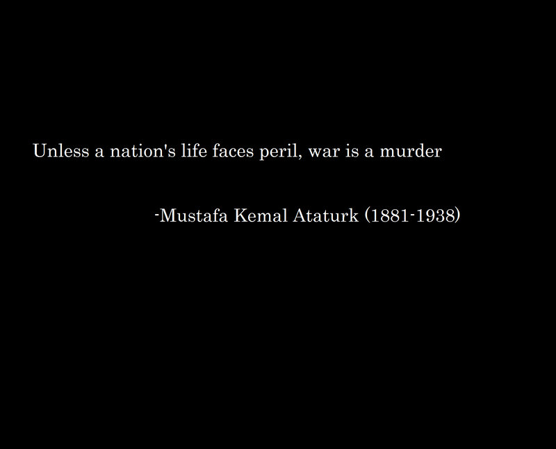 Atatürk quote on war