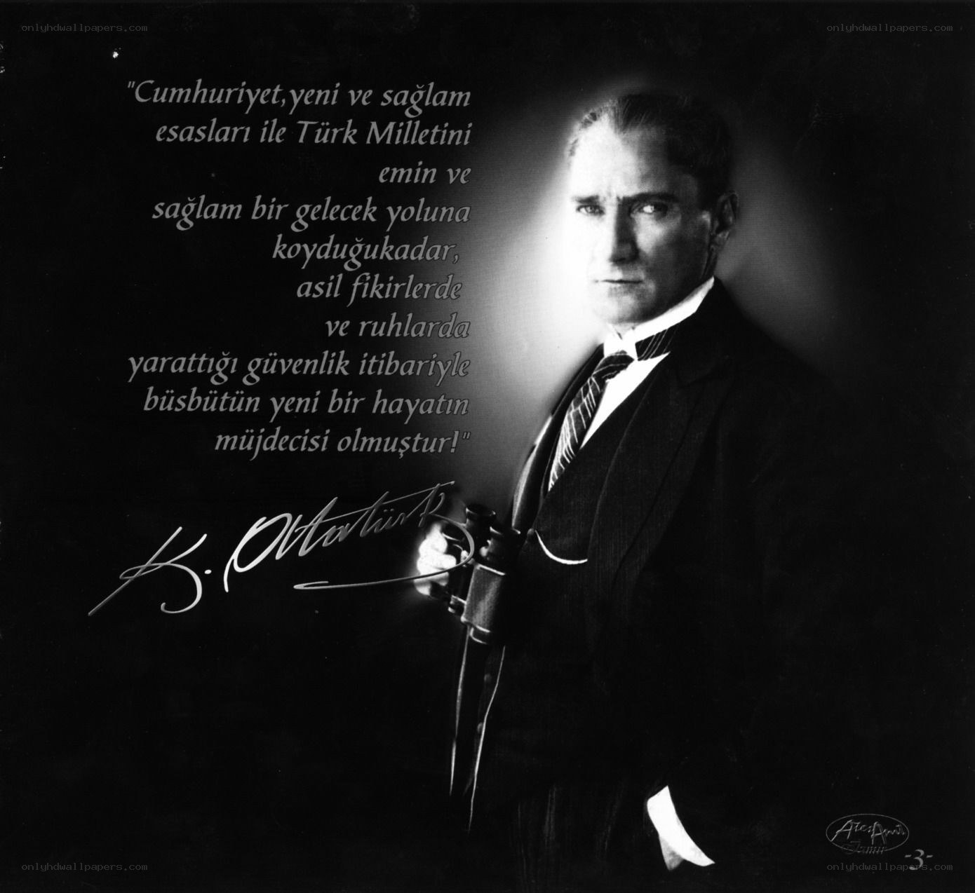 Atatürk quote with portrait