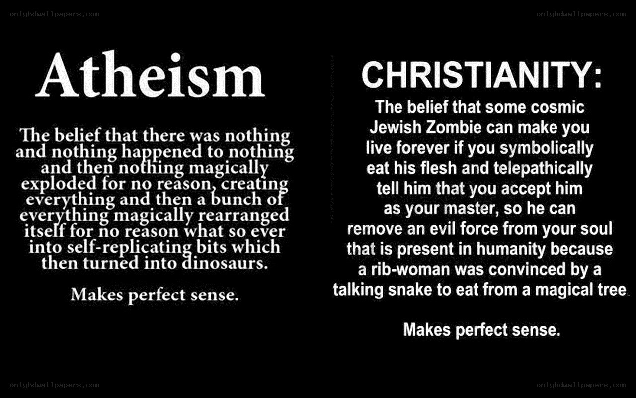 Atheism vs Christianity humor