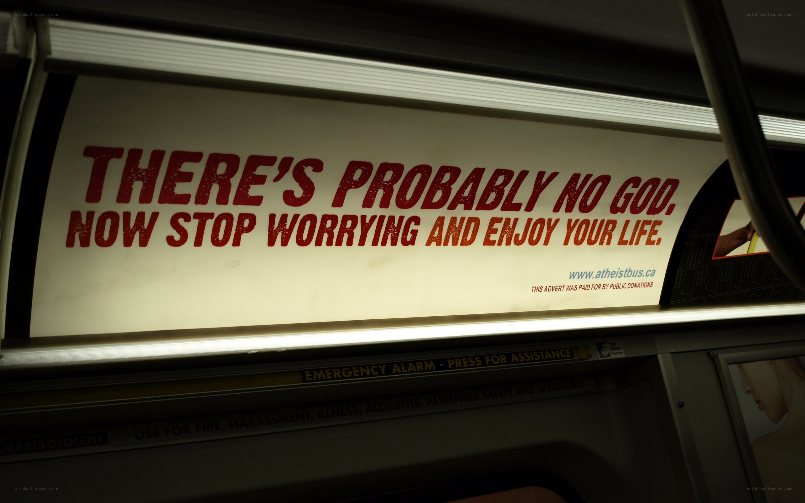 Atheist bus ad in transit