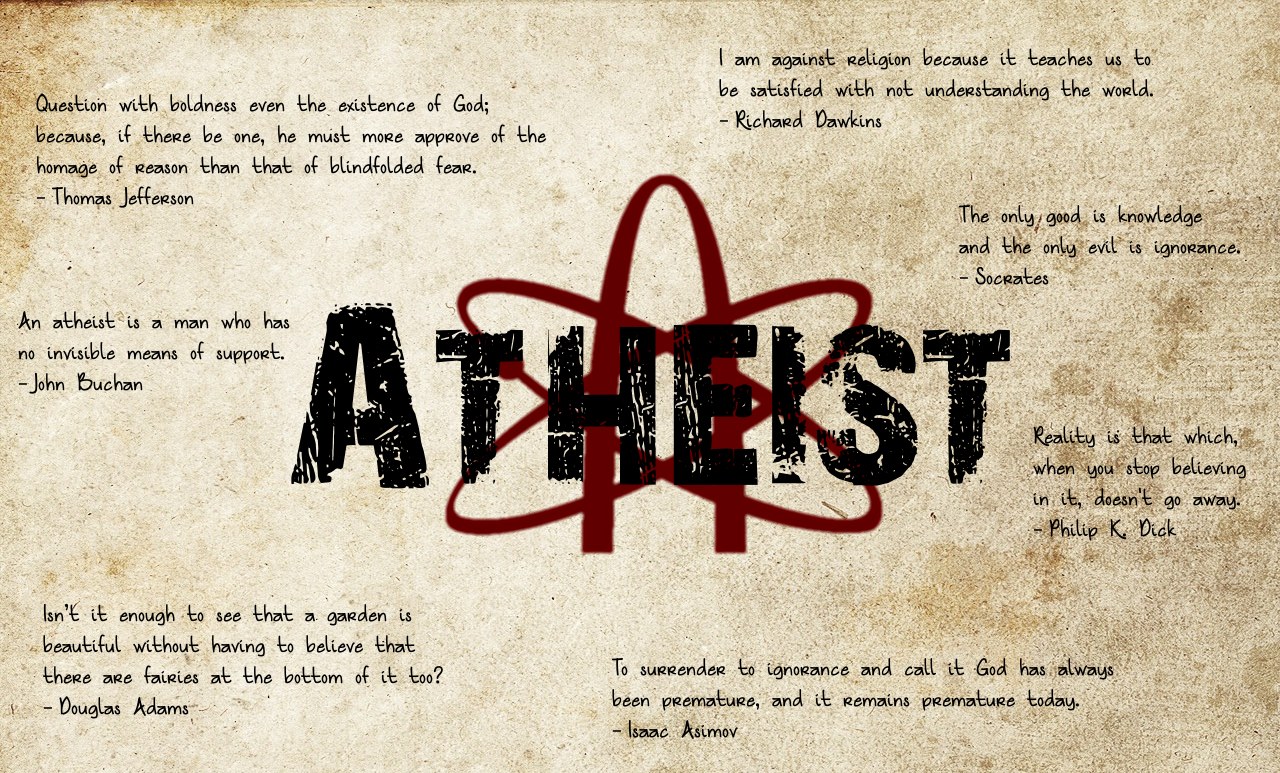 Atheist quotes collage