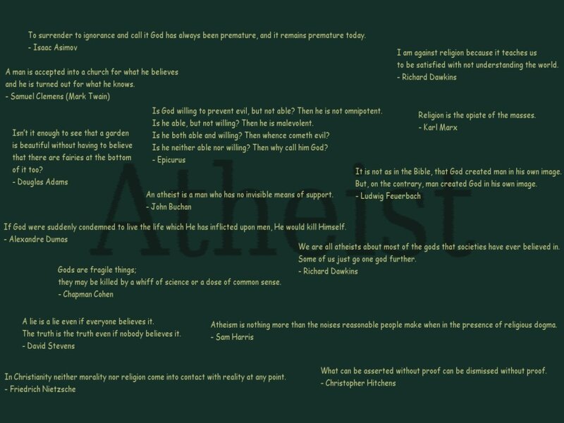 Atheist quotes collage