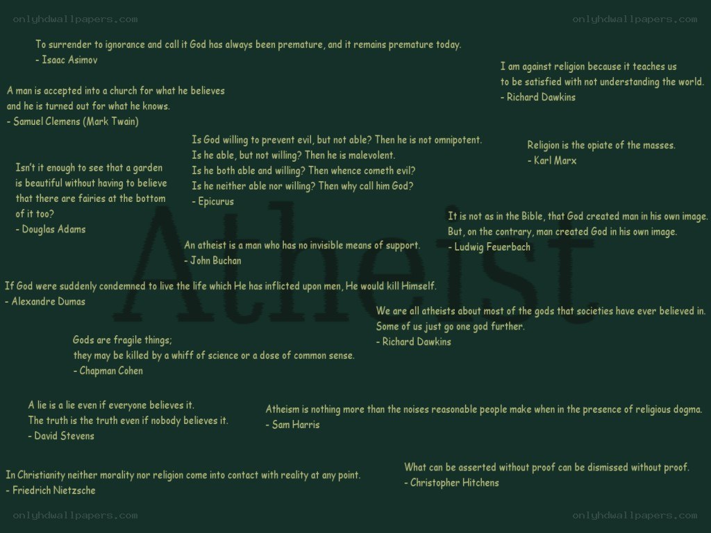 Atheist quotes collage
