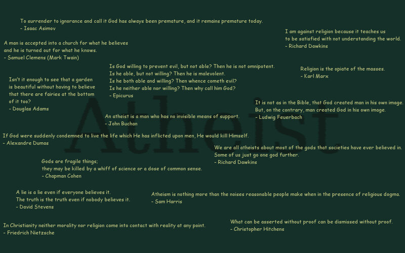 atheist quotes collage