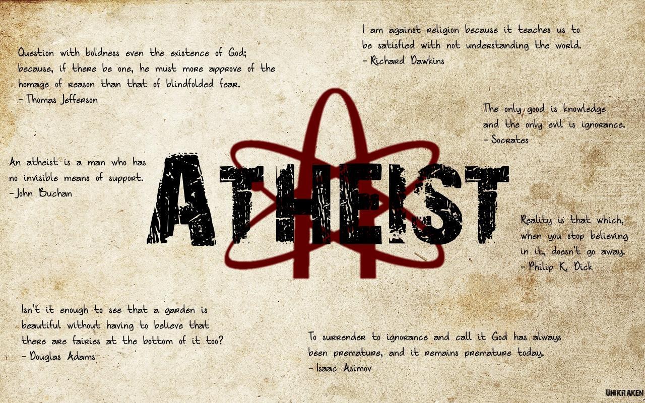 Atheist quotes collage