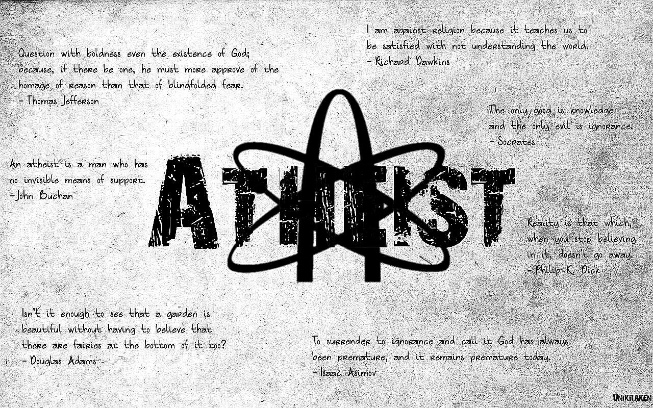 Atheist quotes collage