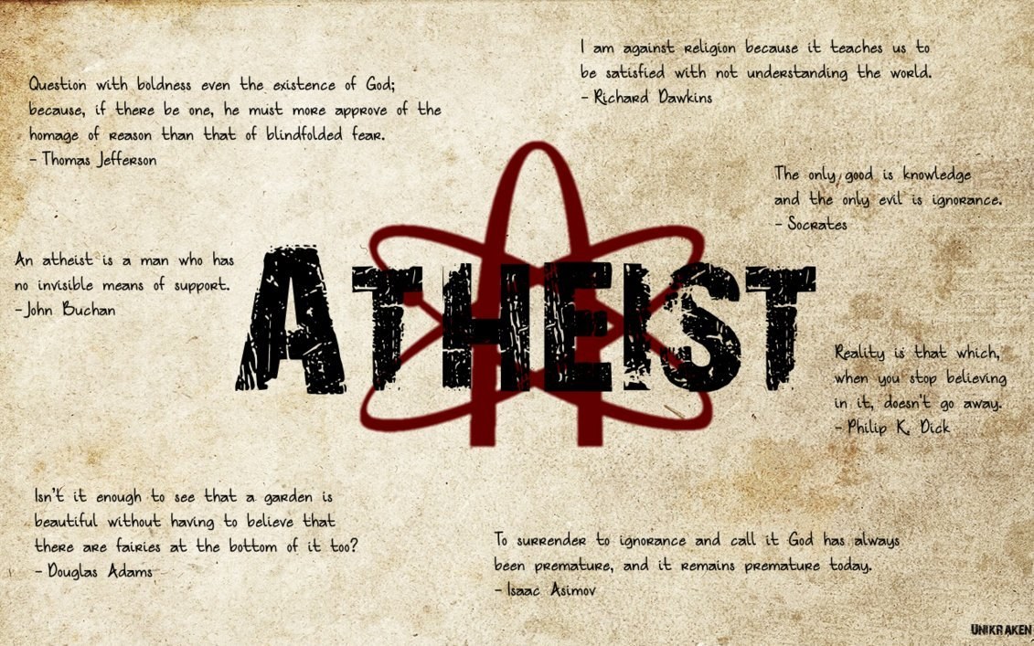 Atheist quotes collage