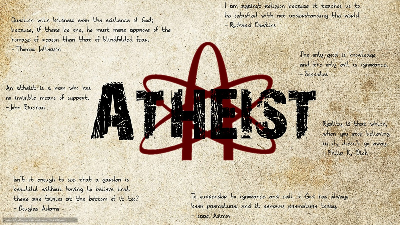 Atheist quotes collage