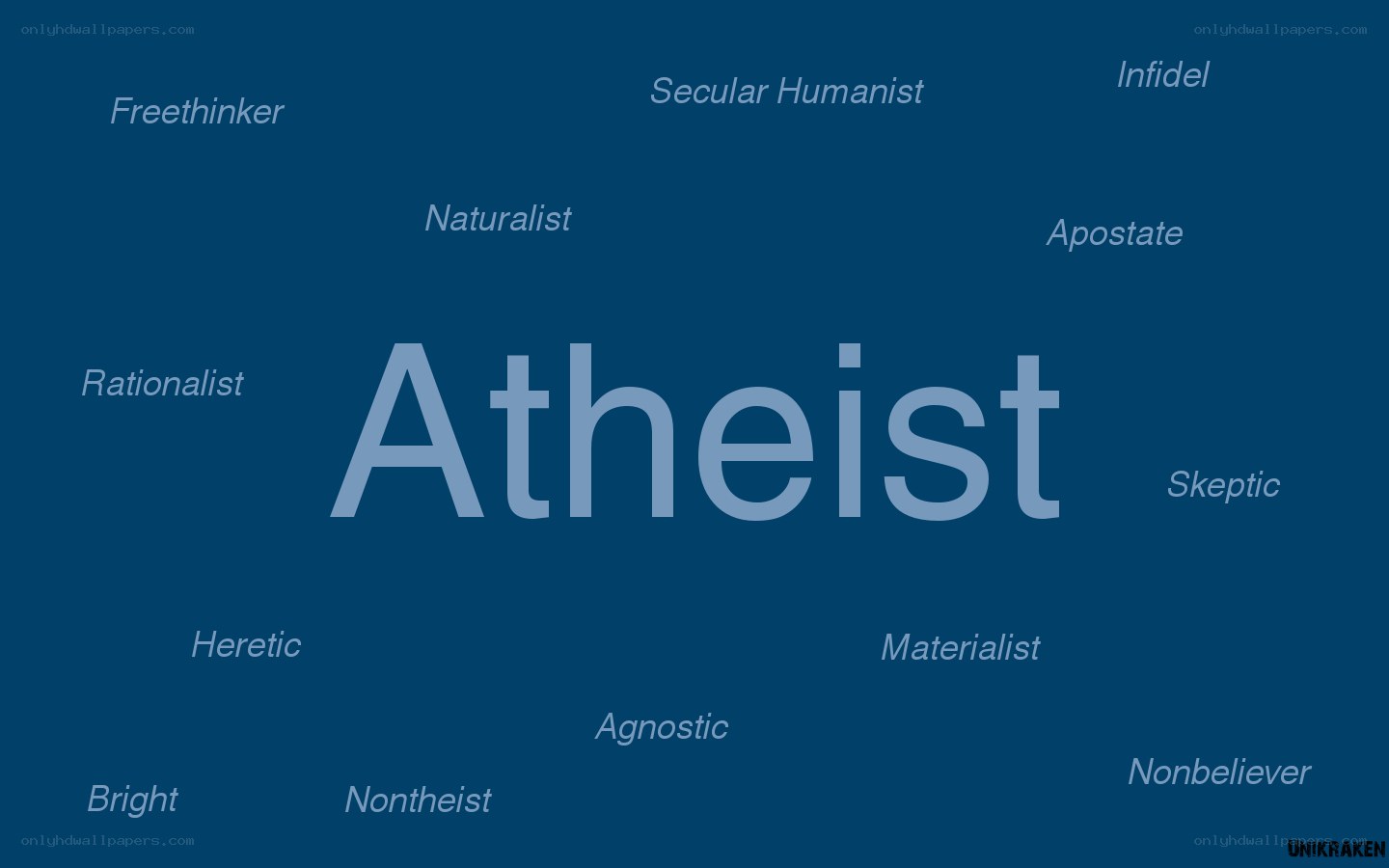 Atheist terminology map