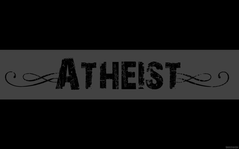Atheist text with decorative elements