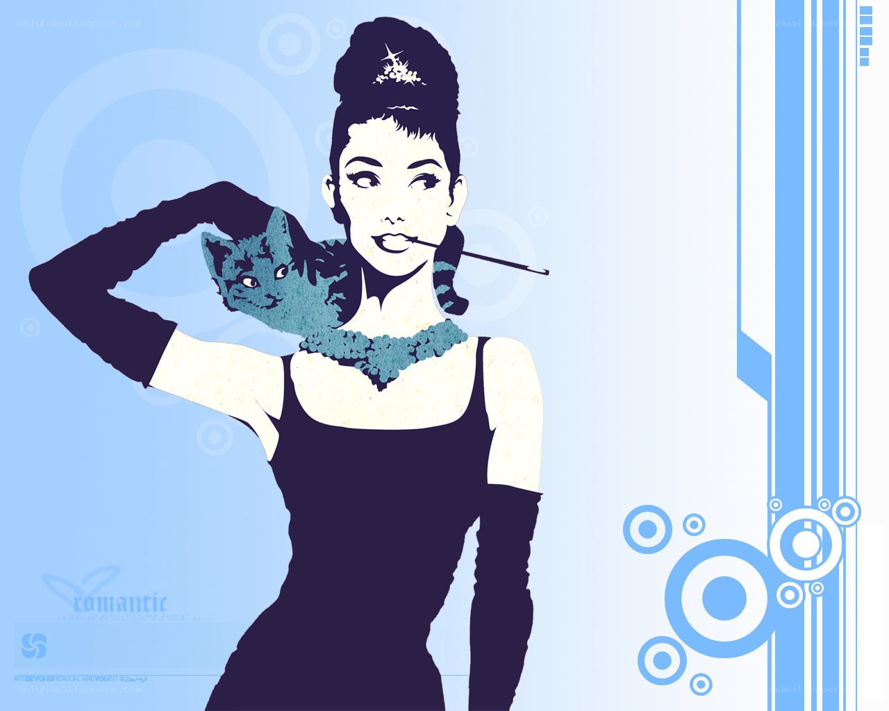 Athena with cat and cigarette