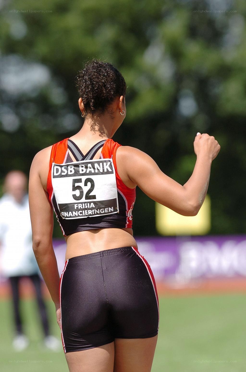 athlete from behind at track event