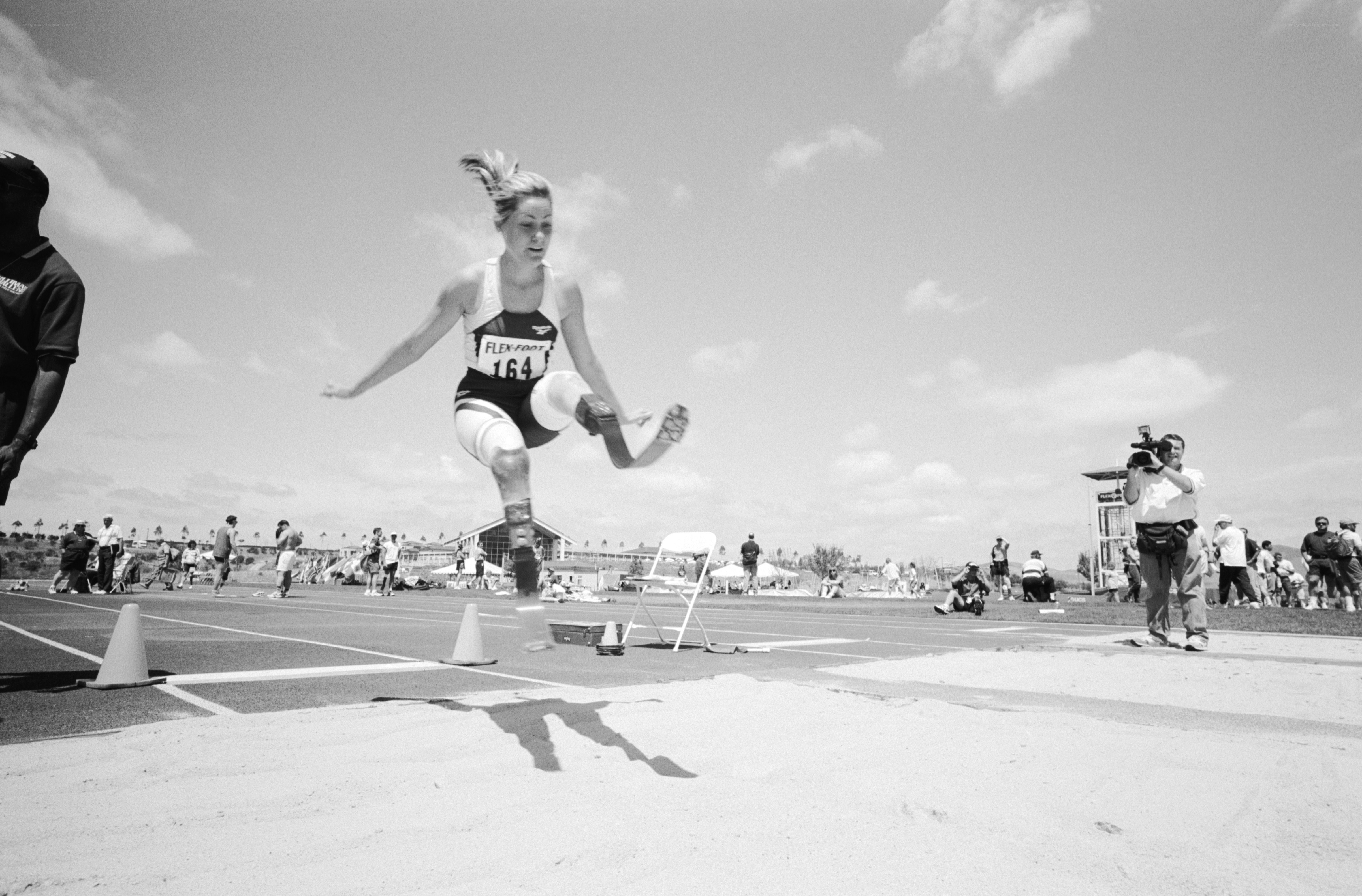 athlete in long jump
